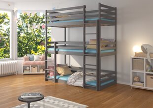 Narivoodi Adrk Furniture Tedro, 90x200 cm, hall цена и информация | Детские кровати | hansapost.ee