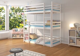 Кровать двухъярусная Adrk Furniture Tedro, 90x200 см, белая цена и информация | Детские кровати | hansapost.ee