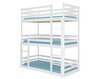 Kolmekohaline voodi Adrk Furniture Tedro, 90x200 cm, valge hind ja info | Lastevoodid | hansapost.ee