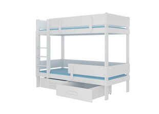 Кровать двухъярусная ADRK Furniture Etiona 90x200 см, белый цвет цена и информация | Детские кровати | hansapost.ee