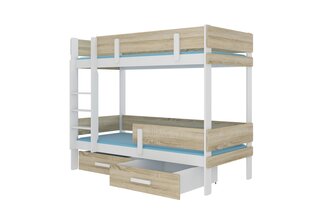 Narivoodi Adrk Furniture Etiona, 90x200 cm, valge/pruun цена и информация | Детские кровати | hansapost.ee