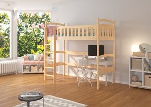 Кровать двухъярусная Adrk Furniture Miago 90x200 см, коричневый цвет цена и информация | Детские кровати | hansapost.ee