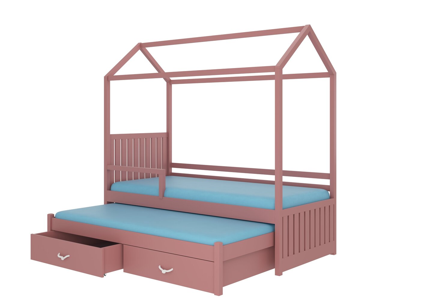Voodi Adrk Furniture Jonasek koos küljekaitsega 80x180cm, roosa цена и информация | Lastevoodid | hansapost.ee