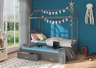 Voodi Adrk Furniture Jonasek, 90x200 cm, hall цена и информация | Детские кровати | hansapost.ee