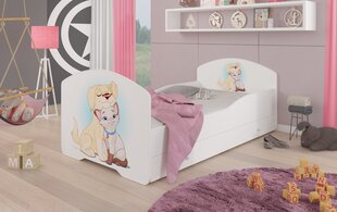 Lastevoodi Adrk Furniture Pepe dog and cat, 70x140 cm, valge hind ja info | Lastevoodid | hansapost.ee