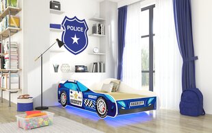Lastevoodi ADRK Furniture LED Sheriff, 80x160 cm, sinine цена и информация | Детские кровати | hansapost.ee