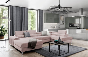 Pehme nurgadiivan Lacante, roosa цена и информация | Угловые диваны | hansapost.ee