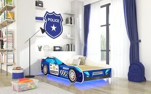 Lastevoodi ADRK Furniture LED Sheriff, 70x140 cm, sinine цена и информация | Детские кровати | hansapost.ee
