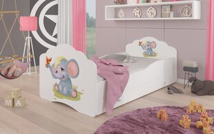 Lastevoodi Adrk Furniture Casimo Elephant, 70x140 cm, valge цена и информация | Детские кровати | hansapost.ee