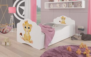 Lastevoodi Adrk Furniture Casimo Lion, 80x160 cm, valge цена и информация | Детские кровати | hansapost.ee