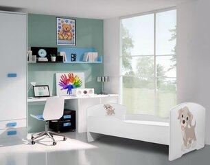 Детская кроватка Adrk Furniture Pepe Dog, 70х140 см, белый цвет цена и информация | Детские кровати | hansapost.ee