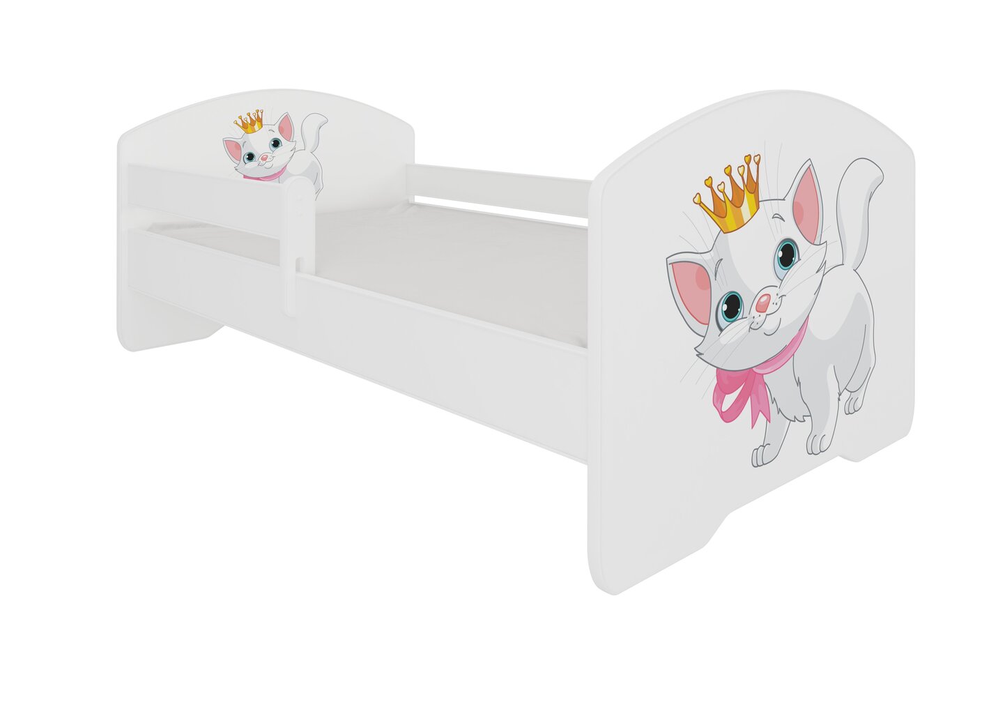 Lastevoodi Adrk Furniture Pepe cat, 80x160 cm, valge цена и информация | Lastevoodid | hansapost.ee