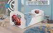 Lastevoodi Adrk Furniture Pepe car zigzag, 70x140 cm, valge hind ja info | Lastevoodid | hansapost.ee