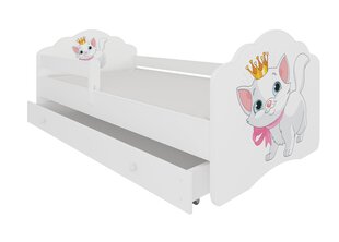 Lastevoodi Adrk Furniture Casimo Cat, 70x140 cm, valge цена и информация | Детские кровати | hansapost.ee