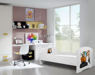 Детская кроватка Adrk Furniture Pepe Digger, 80x160 см, белый цвет цена и информация | Детские кровати | hansapost.ee