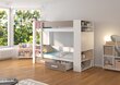 Narivoodi Adrk Furniture Garet, 90x200 cm, valge/hall цена и информация | Lastevoodid | hansapost.ee