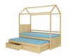 Voodi Adrk Furniture Jonasek, 90x200 cm, pruun цена и информация | Lastevoodid | hansapost.ee