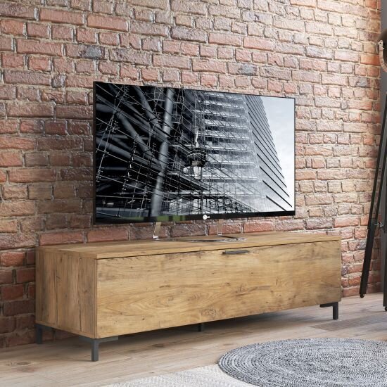 TV-laud Alter 1 uksega, 150x43x48 cm, pruun цена и информация | Televiisori alused | hansapost.ee