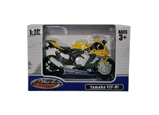 Мотоцикл МСЗ Yamaha YZF-R1, 1:18, желтый цена и информация | Игрушки для мальчиков | hansapost.ee