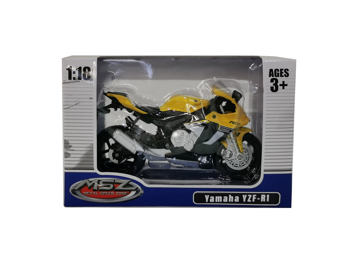 Metallist mudel mootorratas Yamaha YZF-R1 MSZ, 1:18 price and information | Mänguasjad poistele | hansapost.ee