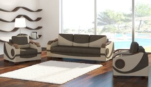 Комплект мягкой мебели из 3 предметов  Puerto 3+1+1, коричневый/бежевый цвет цена и информация | Комплекты мягкой мебели | hansapost.ee
