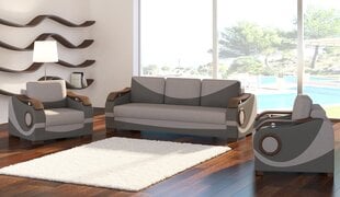 Комплект мягкой мебели из 3-х частей  Puerto 3+1+1, серый цвет цена и информация | Комплекты мягкой мебели | hansapost.ee