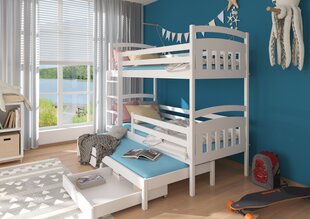 Кровать двухъярусная ADRK Furniture Aldo 90x200 см, белая цена и информация | Детские кровати | hansapost.ee