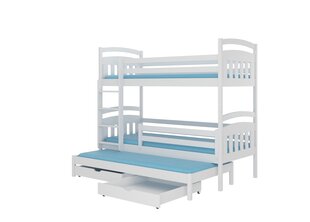 Кровать двухъярусная ADRK Furniture Aldo 80x180 см, белая цена и информация | Детские кровати | hansapost.ee