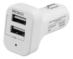 Deltaco USB-CAR121, 2xUSB-A, 2.1A цена и информация | Зарядные устройства для телефонов | hansapost.ee