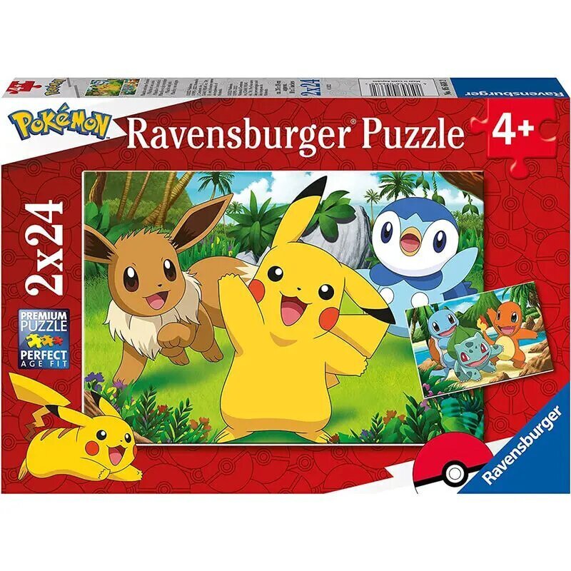Pusle Pokemon 2x24tk hind ja info | Pusled lastele ja täiskasvanutele | hansapost.ee