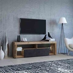 ТВ столик Hakano Teneo, черно-коричневый цвет цена и информация | Тумбы под телевизор | hansapost.ee