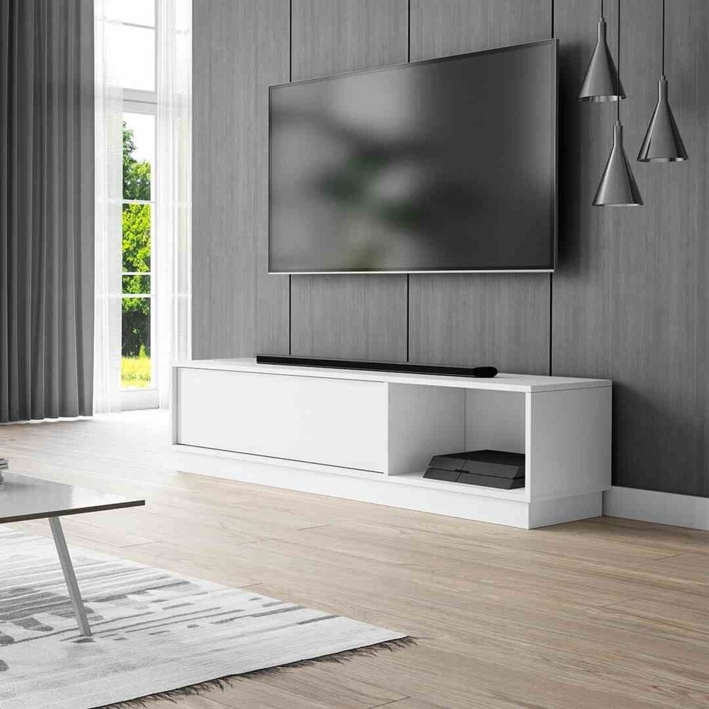 Tv-laud Hakano Solis, valge hind ja info | Televiisori alused | hansapost.ee