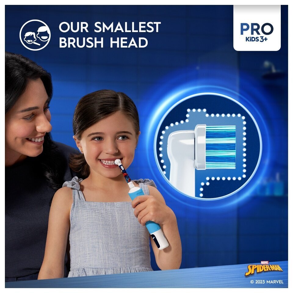 Oral-B Vitality Pro Kids 3+ Spiderman + Travel Case hind ja info | Elektrilised hambaharjad | hansapost.ee