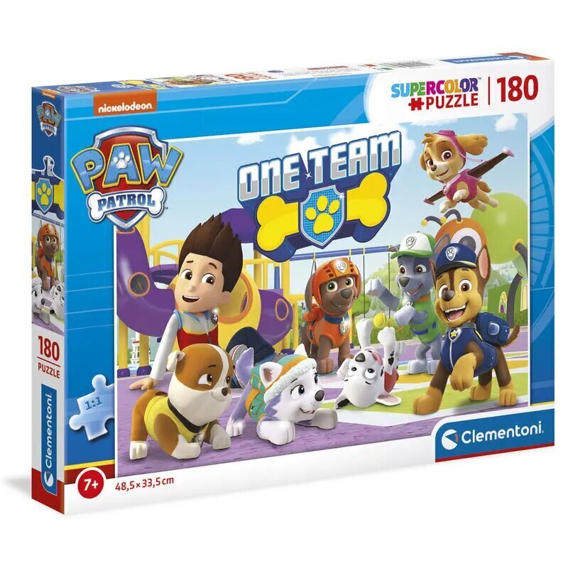 Pusle Clementoni Paw Patrol (Käpapatrull) 180-osaline, 29308 цена и информация | Pusled lastele ja täiskasvanutele | hansapost.ee