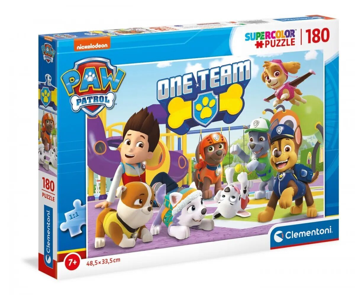 Pusle Clementoni Paw Patrol (Käpapatrull) 180-osaline, 29308 hind ja info | Pusled lastele ja täiskasvanutele | hansapost.ee