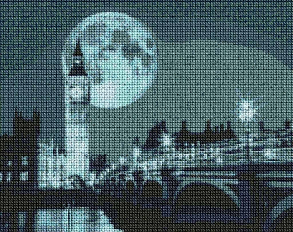 Teemantmosaiik Ideyka London kuu all, 40 x 50 cm цена и информация | Teemantmaalide komplektid | hansapost.ee