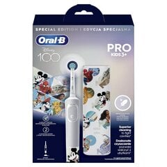 Oral-B Vitality Pro Kids 3+ Disney 100 + Travel Case цена и информация | Электрические зубные щетки | hansapost.ee