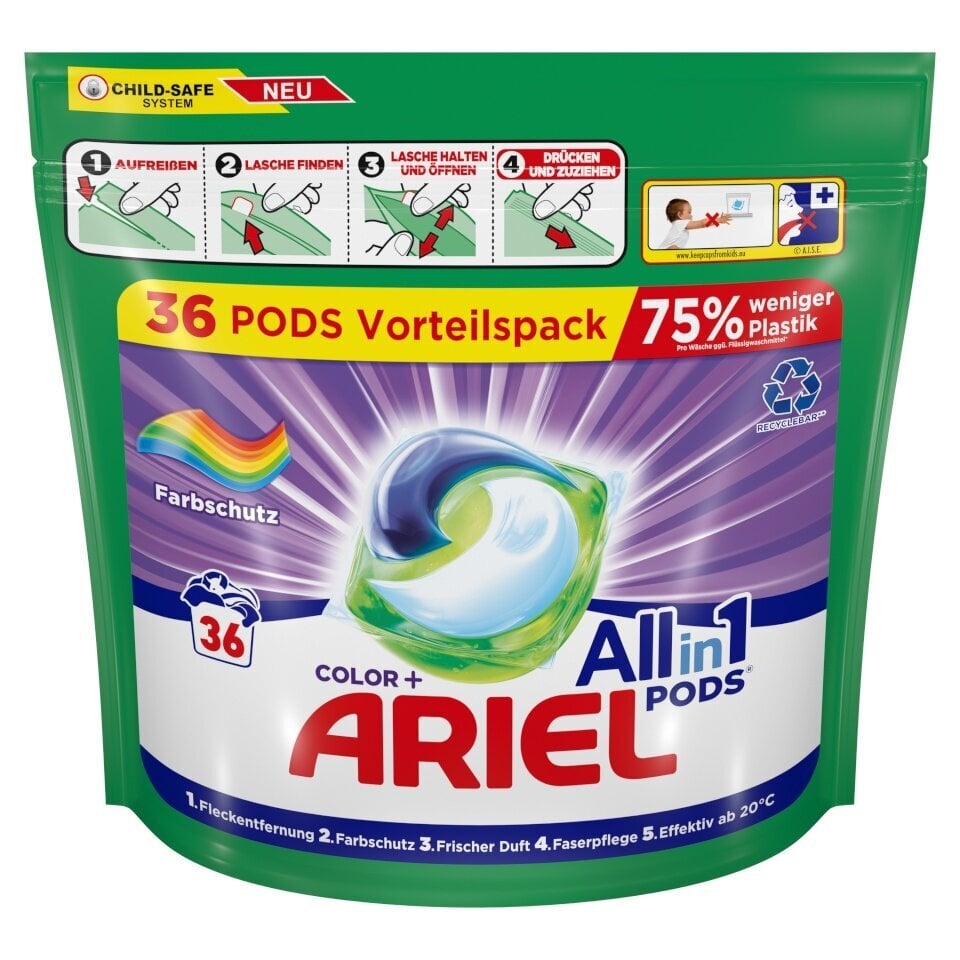 Ariel All-in-1 Pods Colour Pesukapslid, 36 tk hind ja info | Pesuvahendid | hansapost.ee