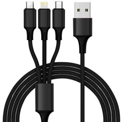USB cable 3in1 Izoxis цена и информация | Borofone 43757-uniw | hansapost.ee