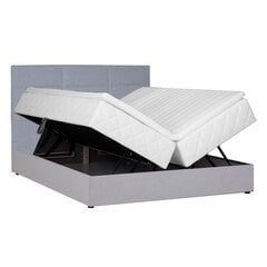 Континентальная кровать LEVI 160x200см, с матрасом, серый цена и информация | Кровати | hansapost.ee