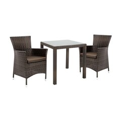 Садовый стол Home4You Wicker, коричневый цвет цена и информация | Комплекты уличной мебели | hansapost.ee