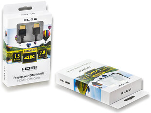 Blow HDMI-HDMI 2.0 4K, 1.5m цена и информация | Кабели и провода | hansapost.ee