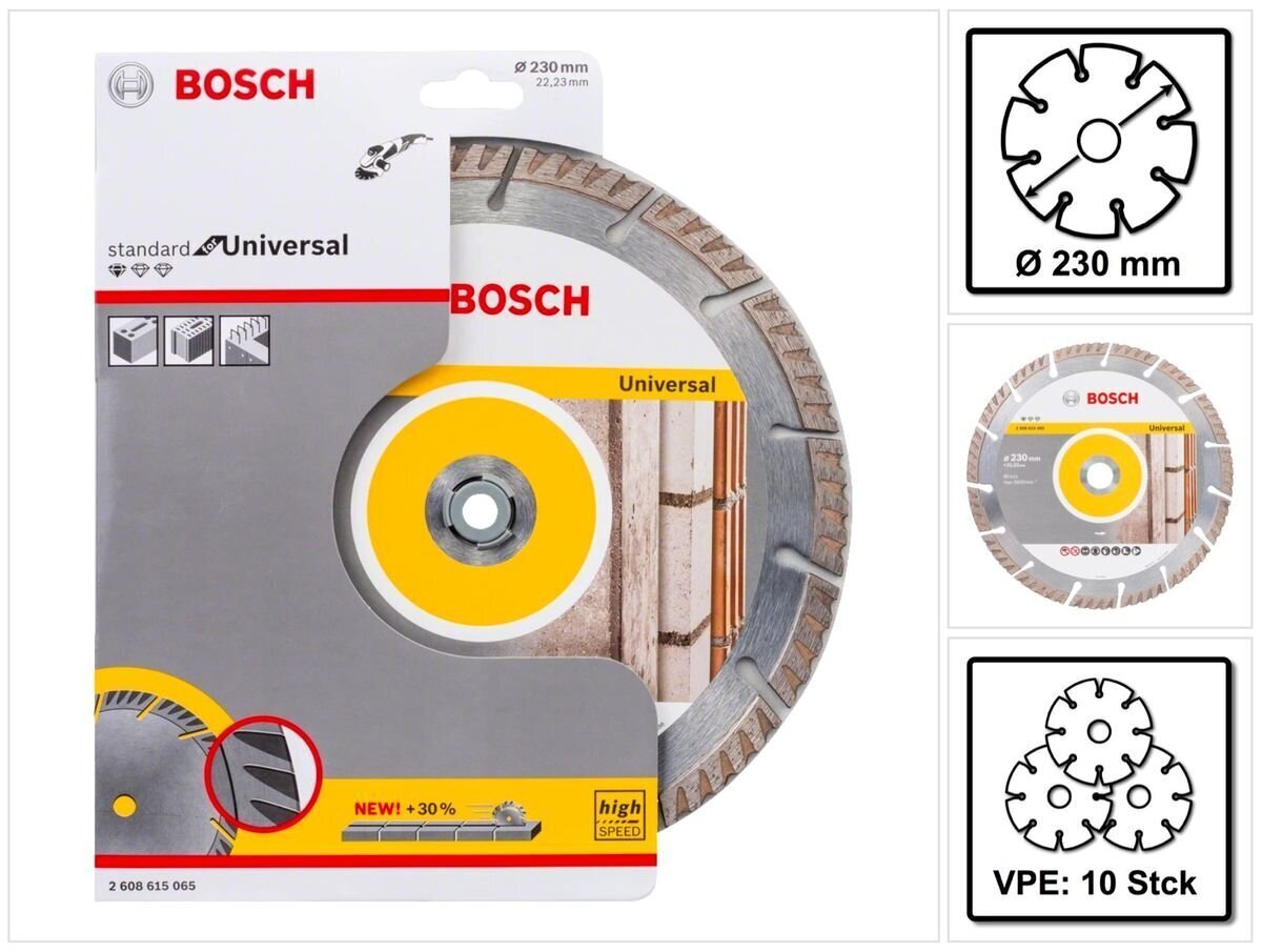 Teemantlõikeketas Bosch, 10 tk. цена и информация | Käsitööriistad | hansapost.ee