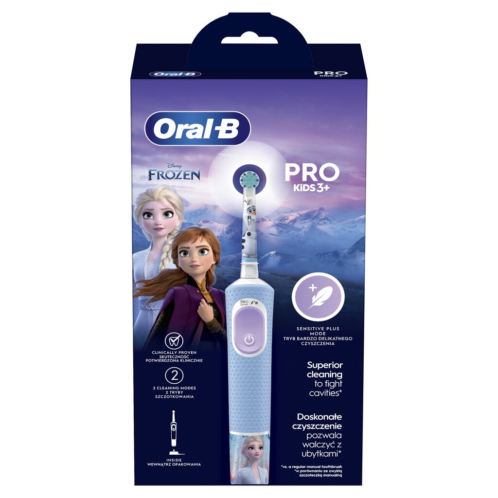 Oral-B Vitality Pro Kids 3+ Frozen цена и информация | Elektrilised hambaharjad | hansapost.ee