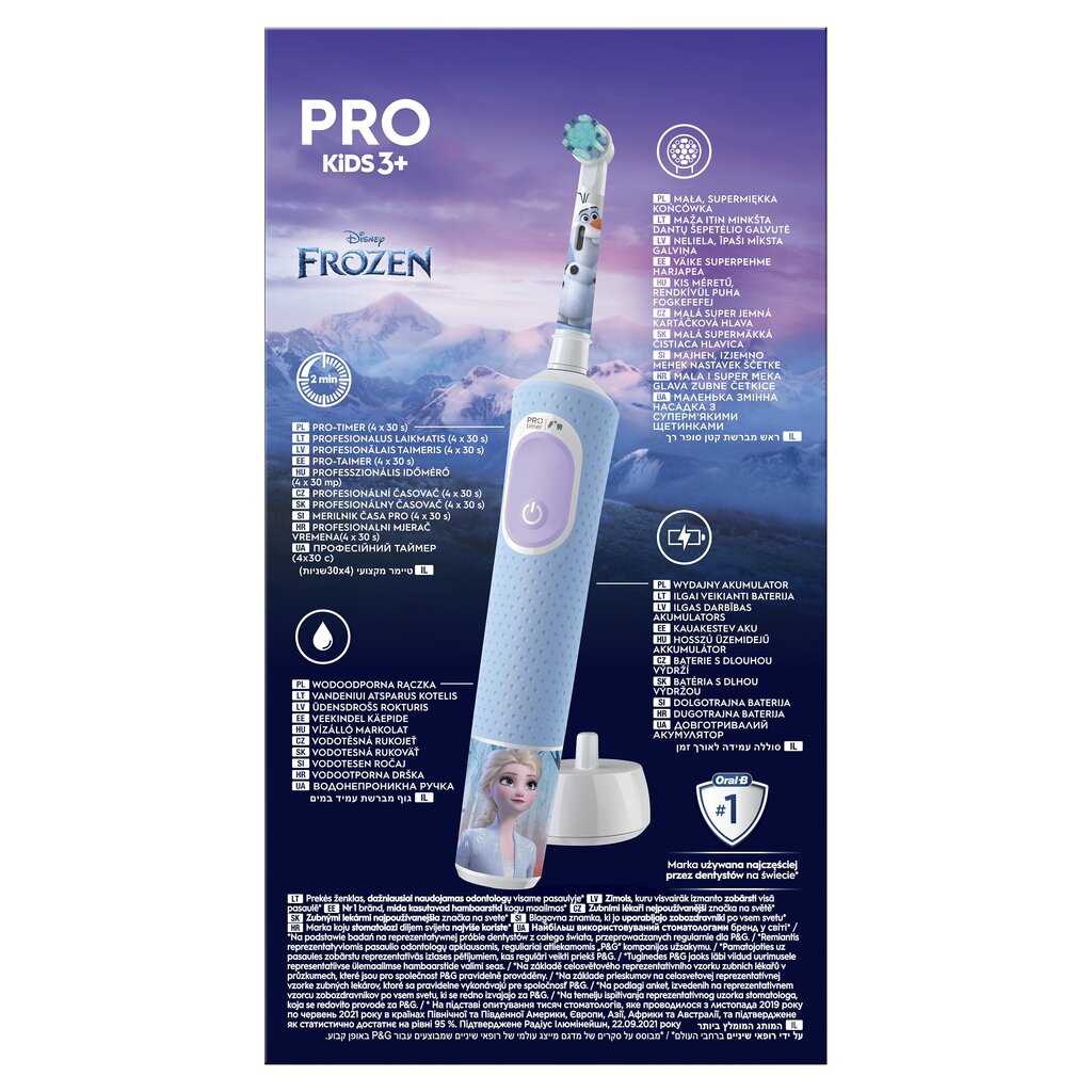 Oral-B Vitality Pro Kids 3+ Frozen цена и информация | Elektrilised hambaharjad | hansapost.ee