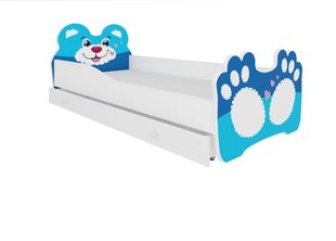 Детская кроватка ADRK Furniture Bear, 80x160 см, белый/синий цвет цена и информация | Детские кровати | hansapost.ee