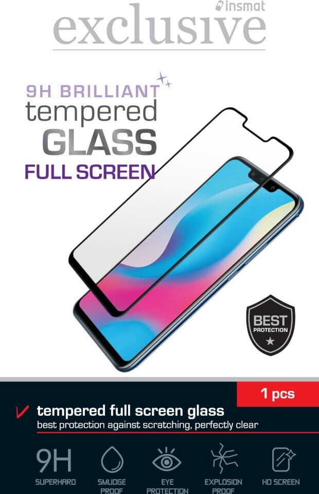 Insmat 9H Full Screen Tempered Glass 861-1494 hind ja info | Ekraani kaitseklaasid ja kaitsekiled | hansapost.ee