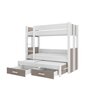 Narivoodi Adrk Furniture Artema koos madratsitega, 80x180 cm, valge/pruun цена и информация | Lastevoodid | hansapost.ee