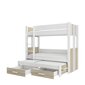Narivoodi Adrk Furniture Artema, 90x200 cm, valge/pruun hind ja info | Lastevoodid | hansapost.ee
