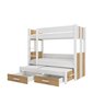 Narivoodi Adrk Furniture Artema, 80x180 cm, valge/pruun hind ja info | Lastevoodid | hansapost.ee